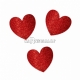 Sirsniņas lielā paka - Spīdīgas sirsniņas komplekts, 20gb - 2x30cm, 3x18cm, 15x13cm sarkanas sirsniņas ar gliteru
