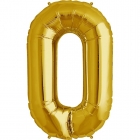 Burtu balons zelta  krāsā "O",  87cm, folijas figūra paredzēta piepūšanai ar hēliju