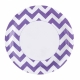 8 Plates New Purple Chevron 23cm