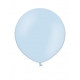Apaļas formas liels lateksa balons gaiši zilā krāsā, 60cm, pastelis, 1 gab. 