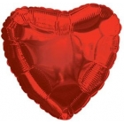 Folijas sirds formas balons sarkans, 43 cm.