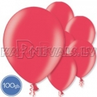 Metalliks, sarkani, 12"/30cm lateksa baloni, iepakojumā 100 gab.