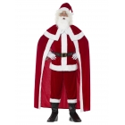 Santa Klausa kostims  Lukss Sarkanais, bikses, jaka, apmetnis, josta, zābaki, cimdi, bārda, cepure