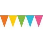 Vimpeļu virtene, krāsaina, pasteļtoņos - 24 karodziņi, 457 x 17.7 cm