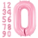 86 cm ciparu formas folija balons gaiši rozā krāsa