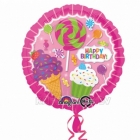 Sweet Shop Birthday﻿﻿  folijas balons  izmērs 43cm﻿﻿ ﻿﻿﻿ 