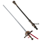 Veco laiku paukošanās zobens ar dekoratīvu maksti, 68 cm